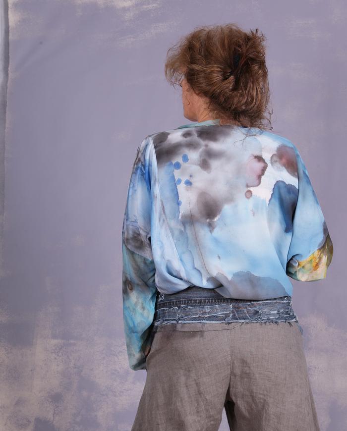 'fun with denim' detailed wide belt