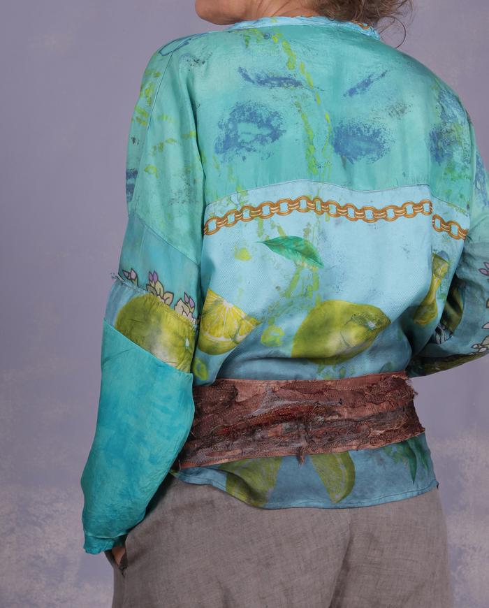 'a well-traveled road' detailed distressed leather belt