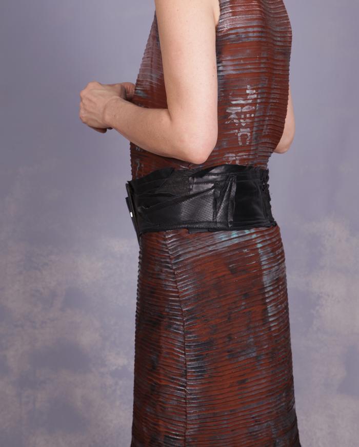 'soft like butter' lambskin textured wide belt