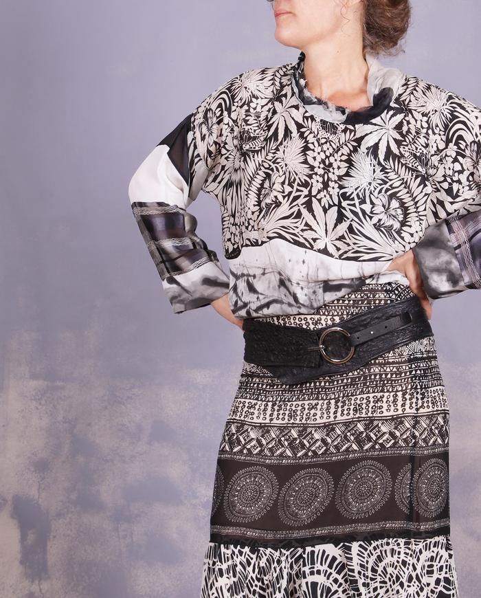 'soft bumps and bubbles' hand-textured leather belt