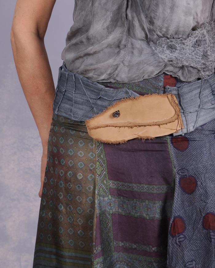 'stretch all you want' asymmetrical fabric belt