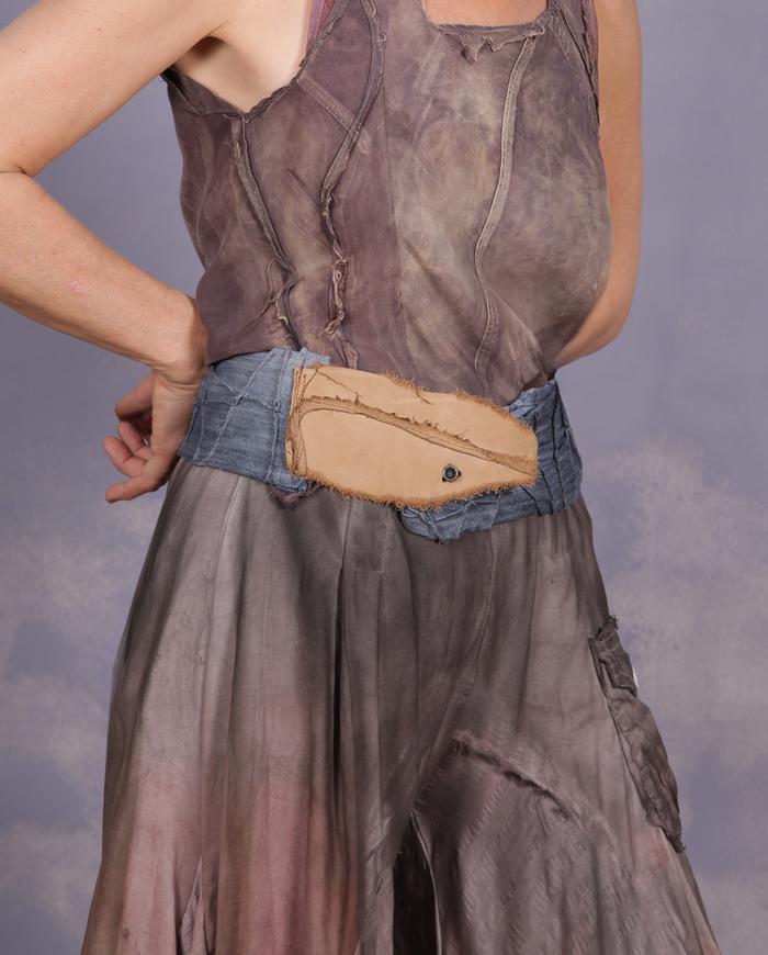 'stretch all you want' asymmetrical fabric belt