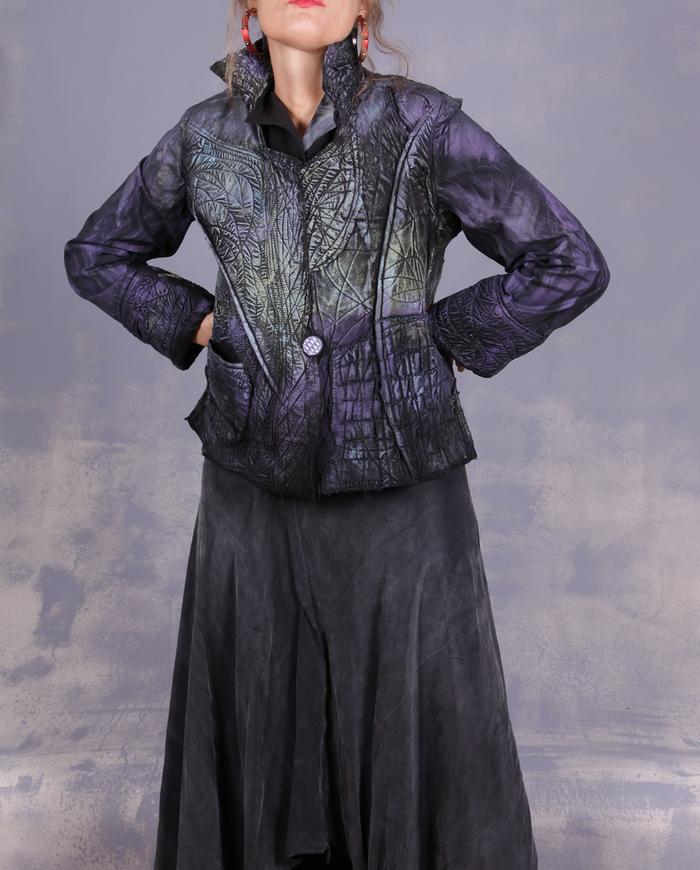 'many road ahead' 3D quilted couture jacket