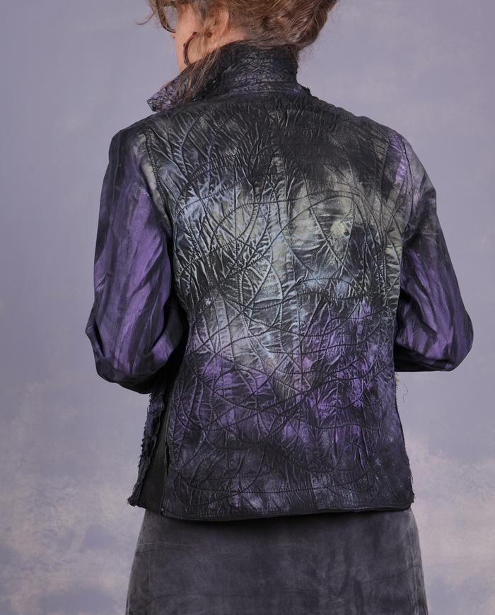 'many road ahead' 3D quilted couture jacket