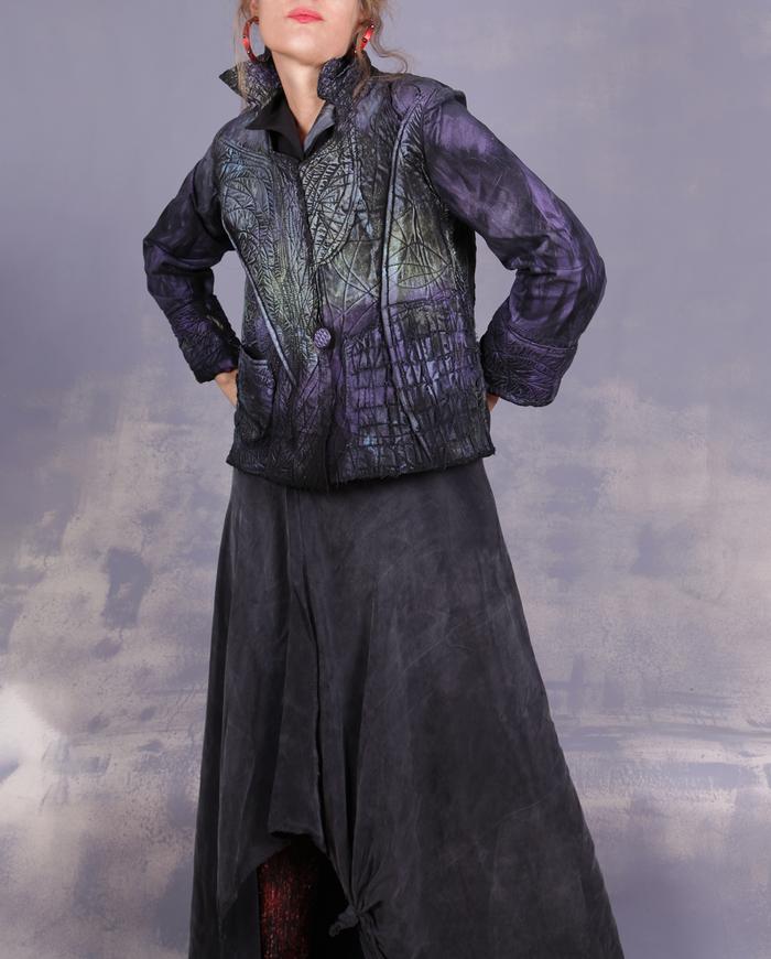 'many road ahead' 3D quilted couture jacket