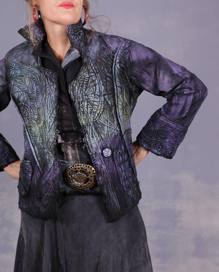'many road ahead' 3D quilted couture jacket