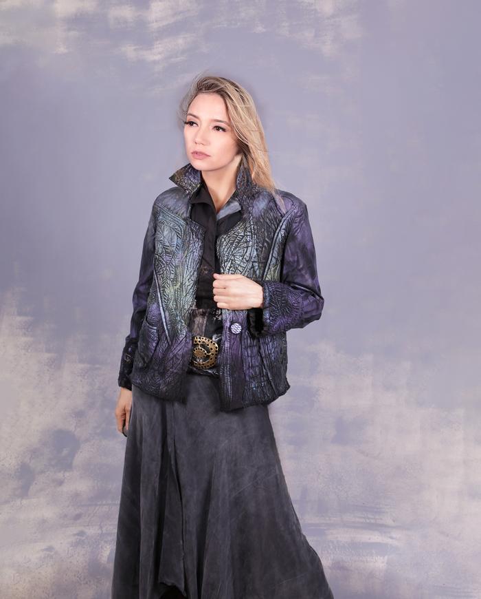 'many road ahead' 3D quilted couture jacket