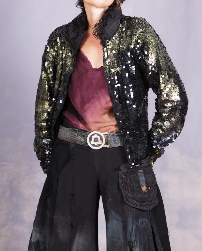 'be warm and shine' sparkly cashmere special occasion jacket/shrug