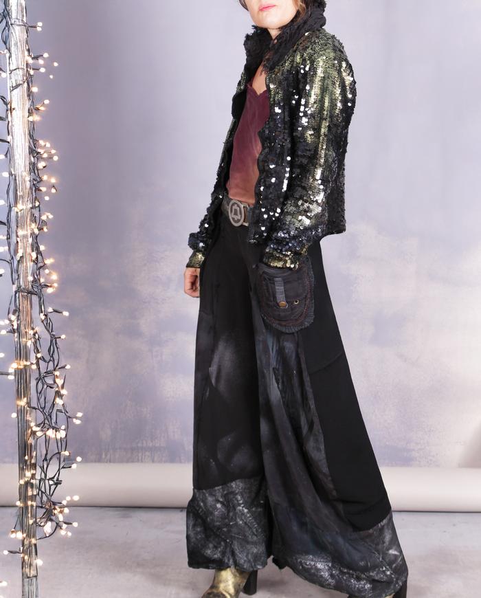 'be warm and shine' sparkly cashmere special occasion jacket/shrug