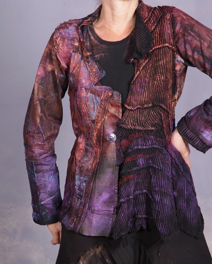 'song of a fire bird' avant-garde textured jacket