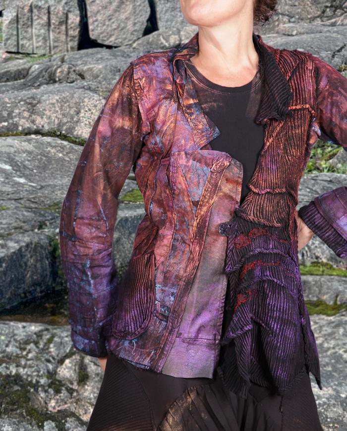'song of a fire bird' avant-garde textured jacket