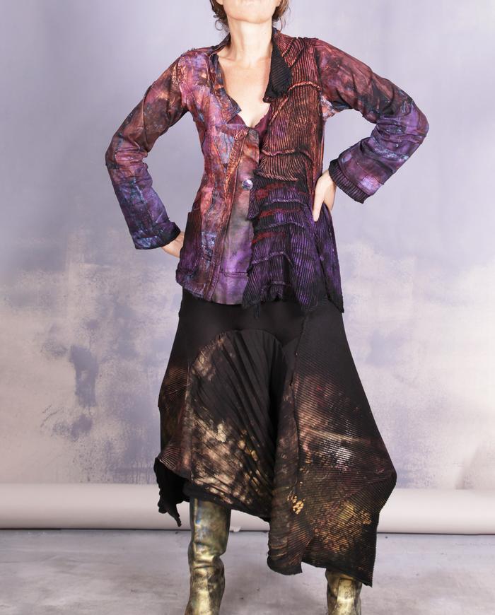 'song of a fire bird' avant-garde textured jacket