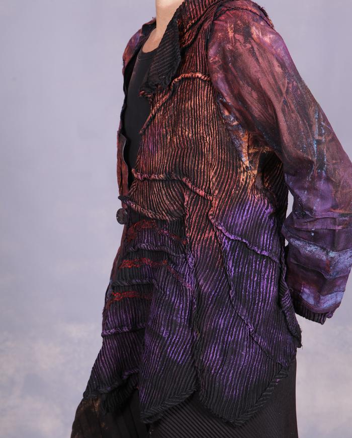 'song of a fire bird' avant-garde textured jacket