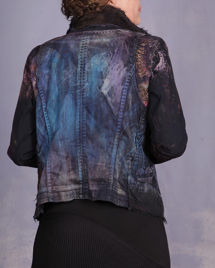 'a colorful optical illusion' detailed fitted jacket