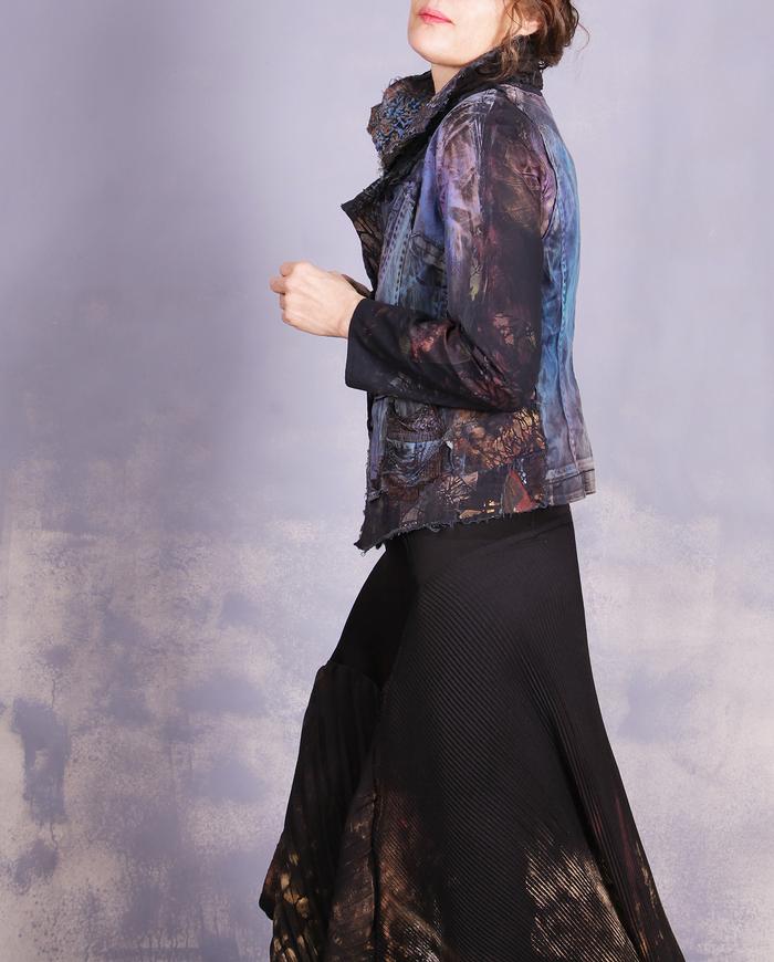 'a colorful optical illusion' detailed fitted jacket