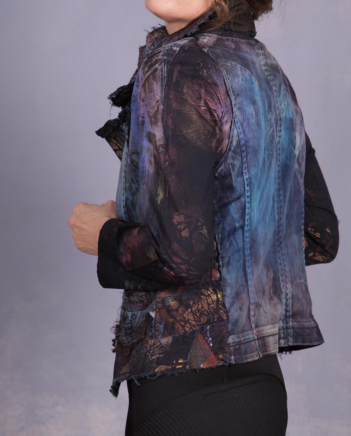 'a colorful optical illusion' detailed fitted jacket