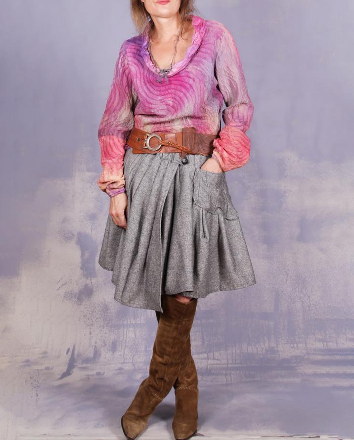 'it's a wrap' fall/winter asymmetrical full skirt