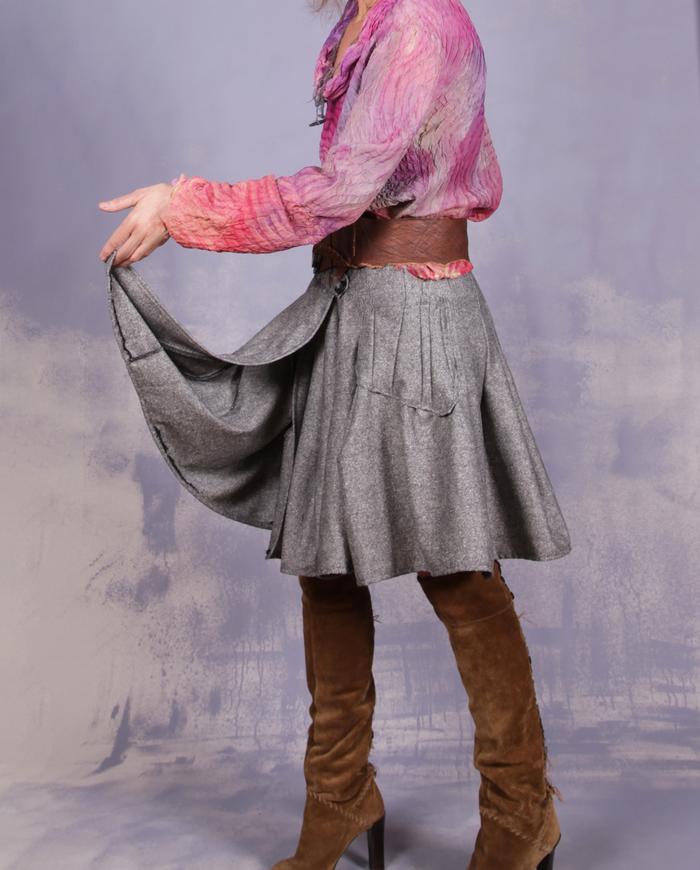 'it's a wrap' fall/winter asymmetrical full skirt