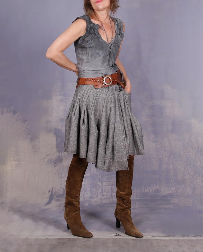 'it's a wrap' fall/winter asymmetrical full skirt