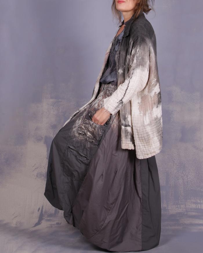 'high on a mountain peak' distressed asymmetrical bubble skirt