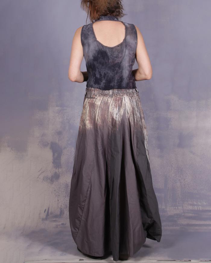 'high on a mountain peak' distressed asymmetrical bubble skirt