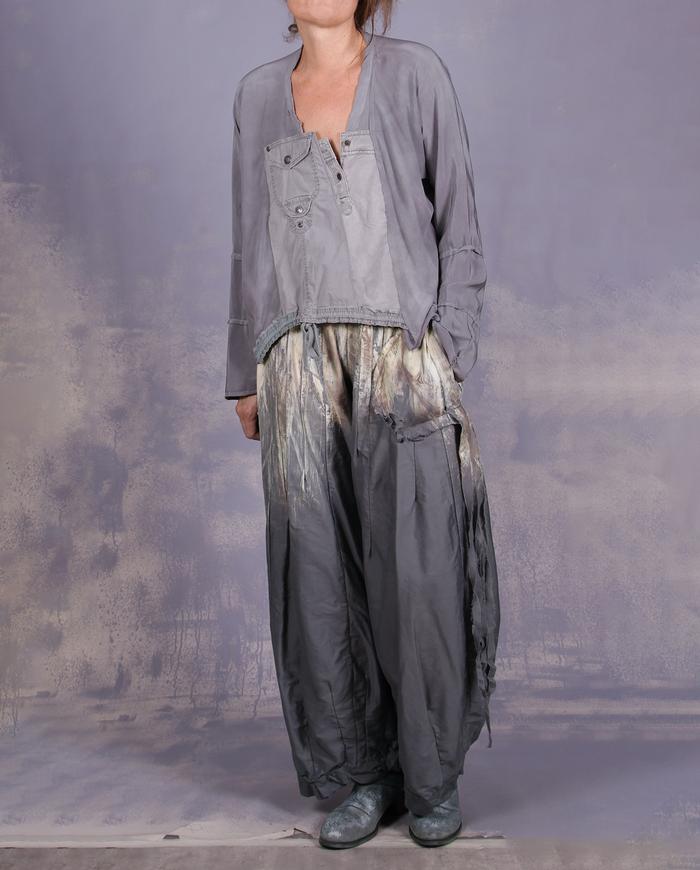 'let it melt' full tapered distressed pants