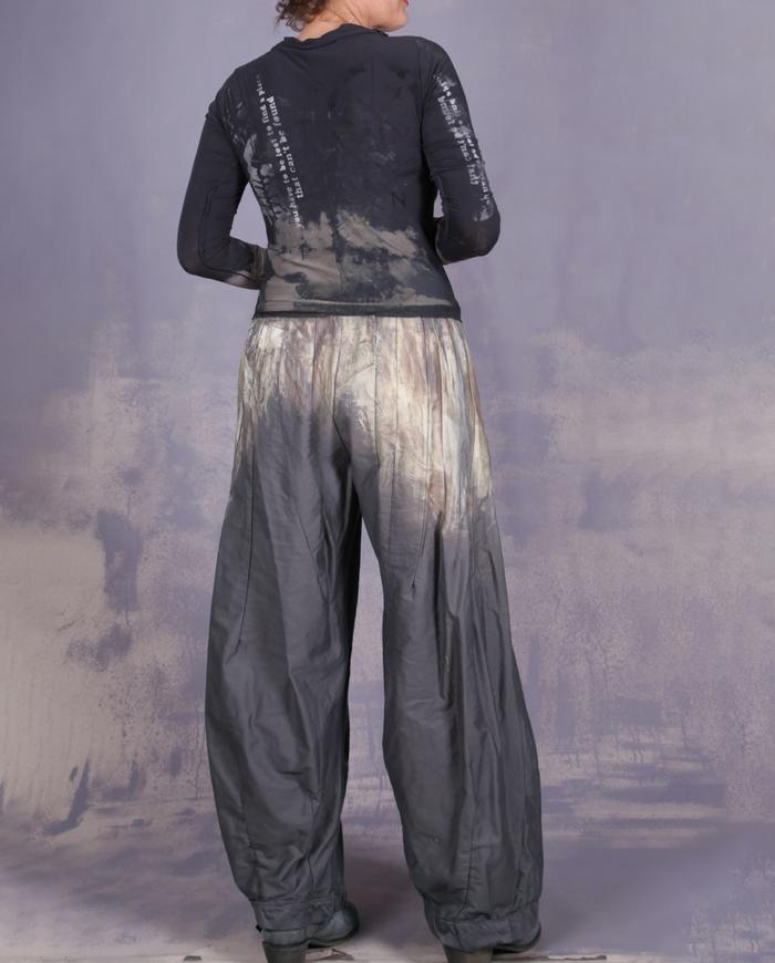 'let it melt' full tapered distressed pants