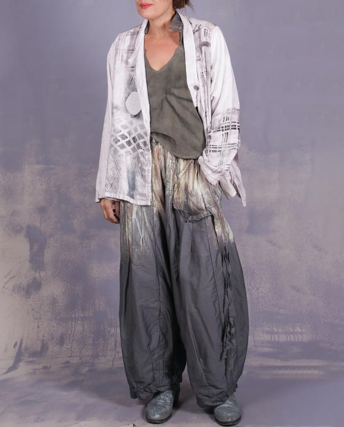 'let it melt' full tapered distressed pants