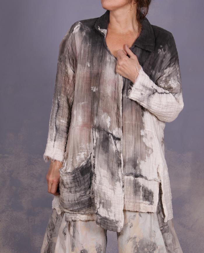'wrapped in a fluffy cloud' softest textured thick gauze jacket
