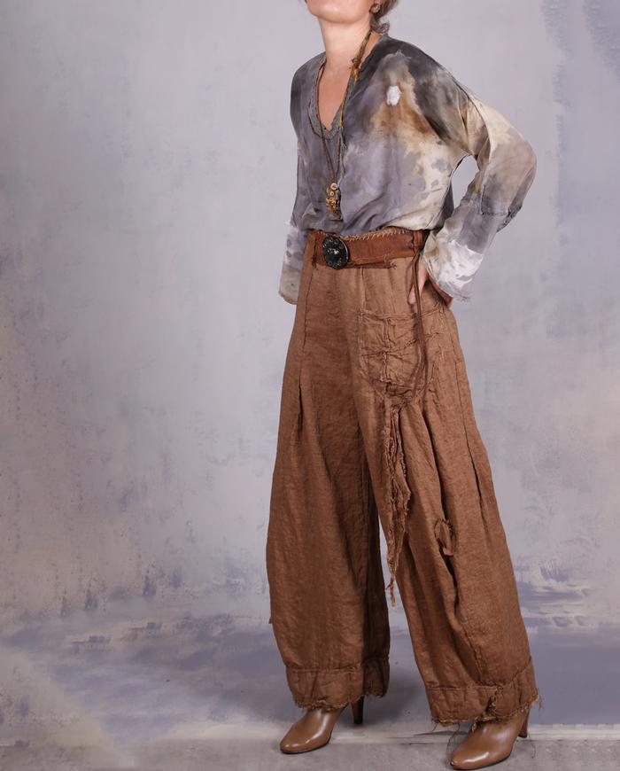 'perfectly neutral in every way' silk crepe watercolor blouse