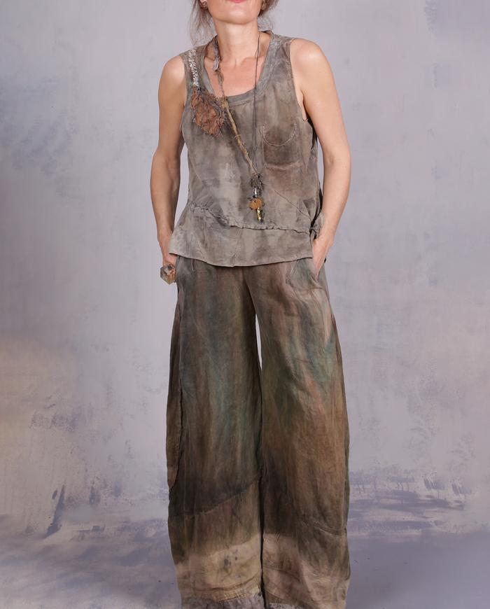 'one and for all' neutral colors detailed tank top