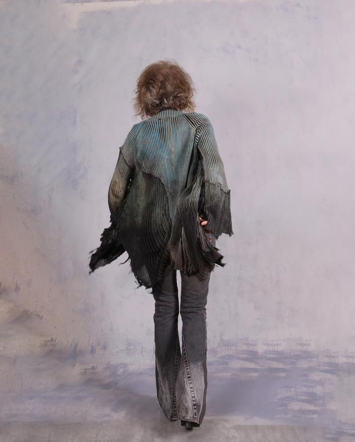 'edgy with a twist of fun' ultra-detailed signature knit cardigan