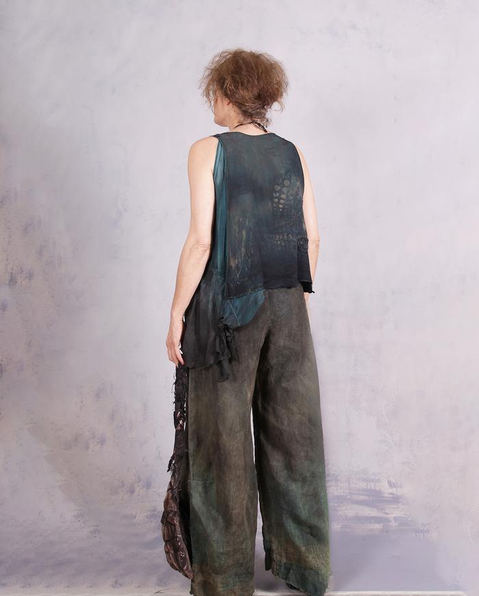 'keep it flowing' asymmetrical A-line silk art top