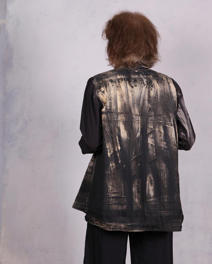 'through, across and over' artisanal distressed jacket