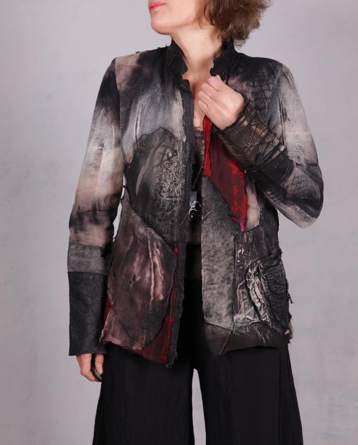 'city street art' detailed fitted jacket 