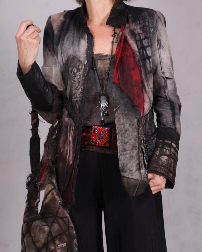 'city street art' detailed fitted jacket 