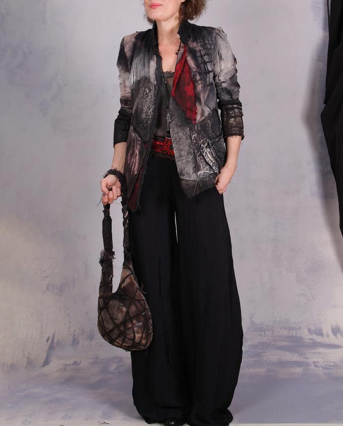 'city street art' detailed fitted jacket 