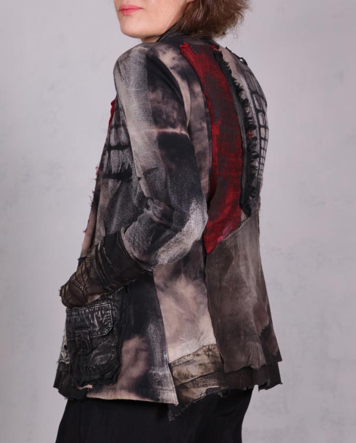 'city street art' detailed fitted jacket 