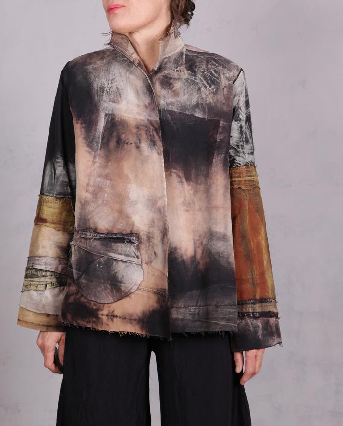 'interlude in a museum' distressed one size modern jacket
