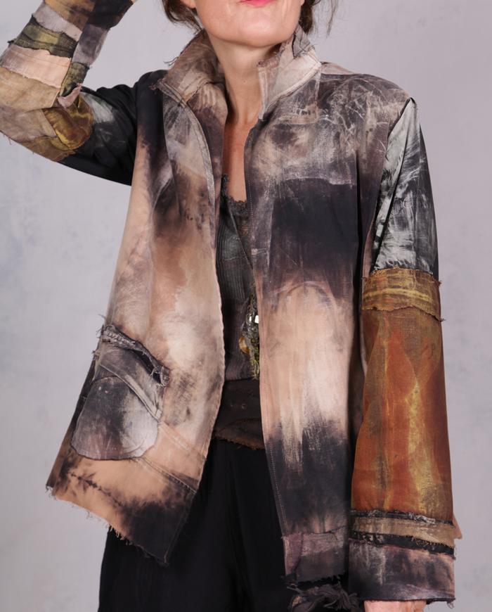 'interlude in a museum' distressed one size modern jacket