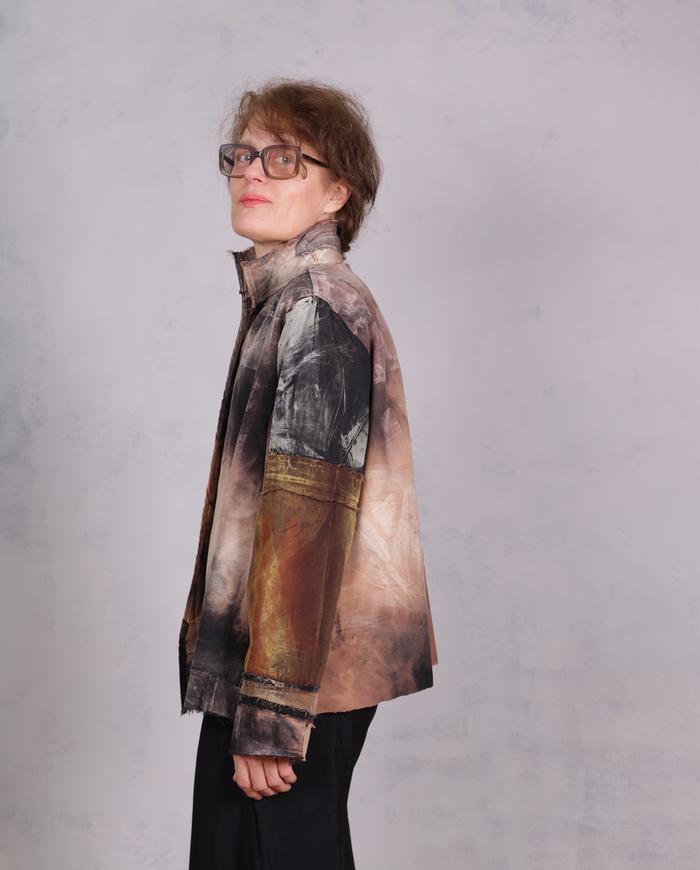 'interlude in a museum' distressed one size modern jacket