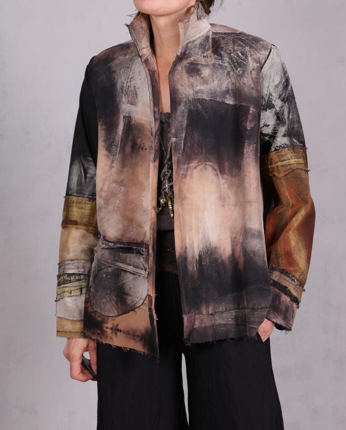 'interlude in a museum' distressed one size modern jacket