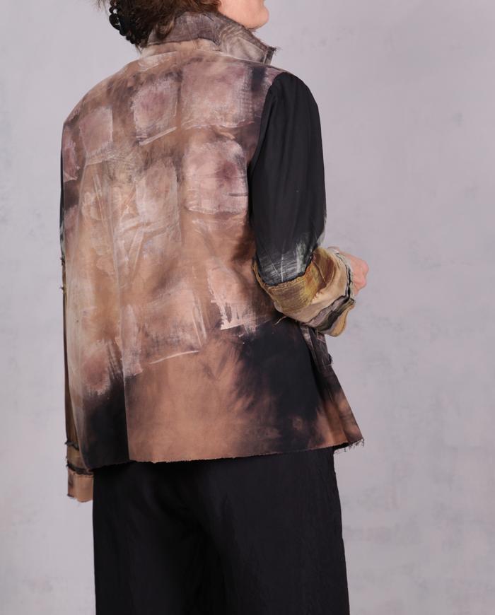 'interlude in a museum' distressed one size modern jacket