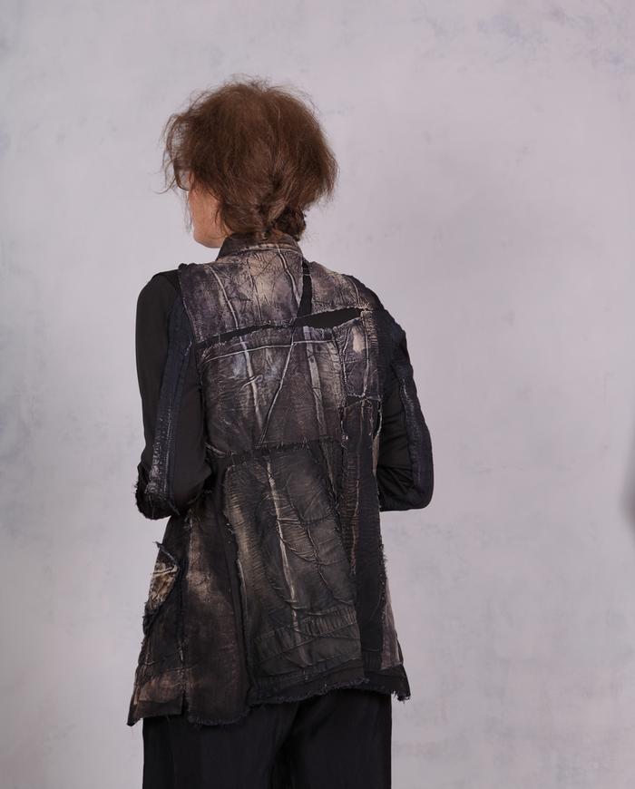 'on the way to midnight' detailed distressed modern art jacket
