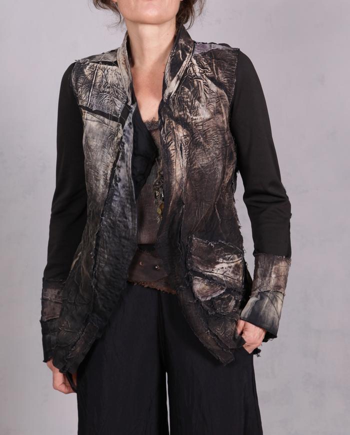 'on the way to midnight' detailed distressed modern art jacket