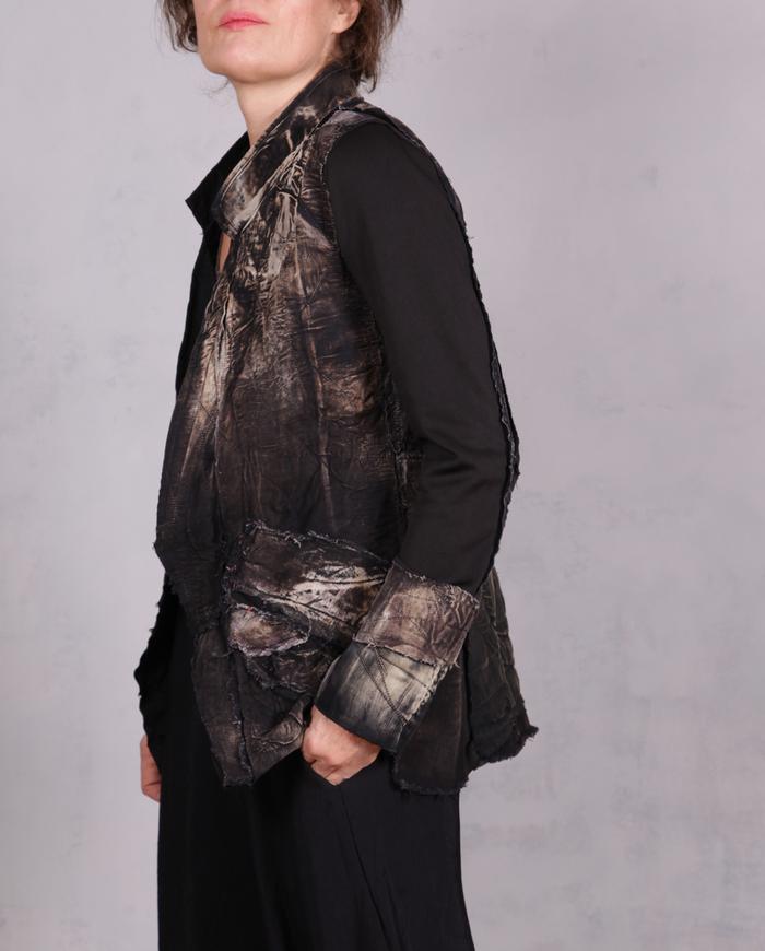 'on the way to midnight' detailed distressed modern art jacket