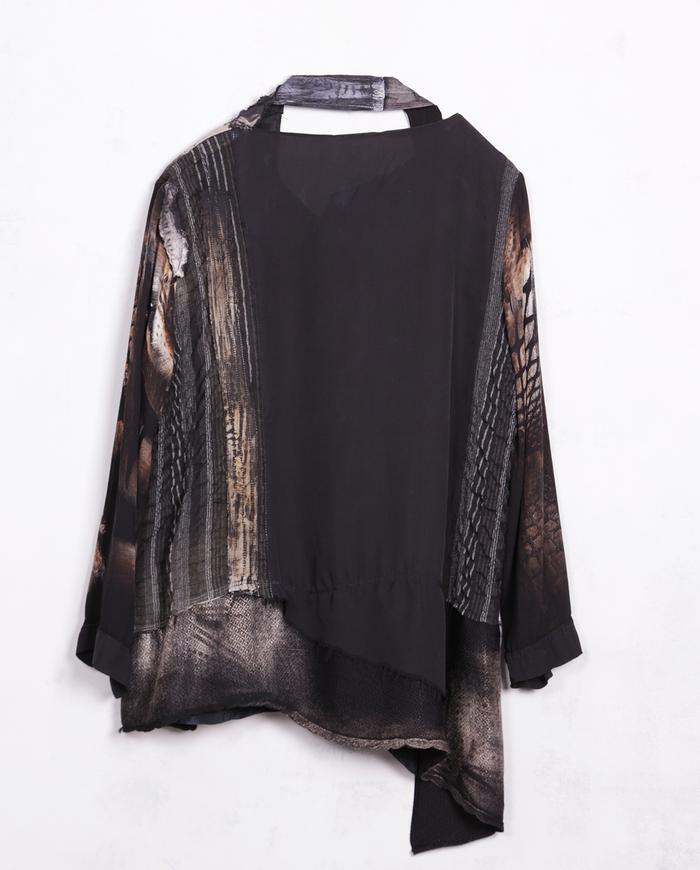 'keep going never stop' detailed art blouse