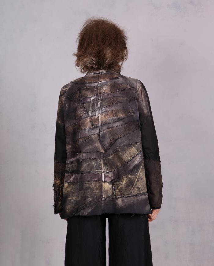 'tangible moment of contemplation' detailed distressed jacket