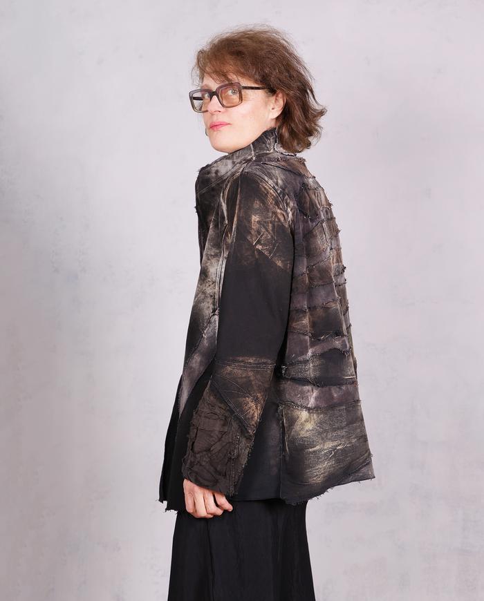 'tangible moment of contemplation' detailed distressed jacket