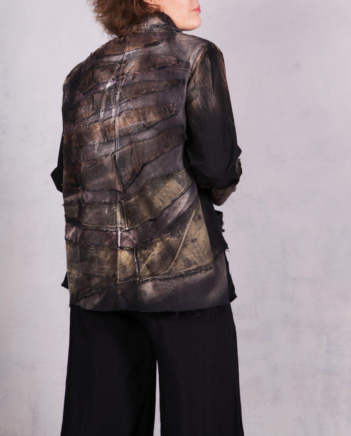 'tangible moment of contemplation' detailed distressed jacket